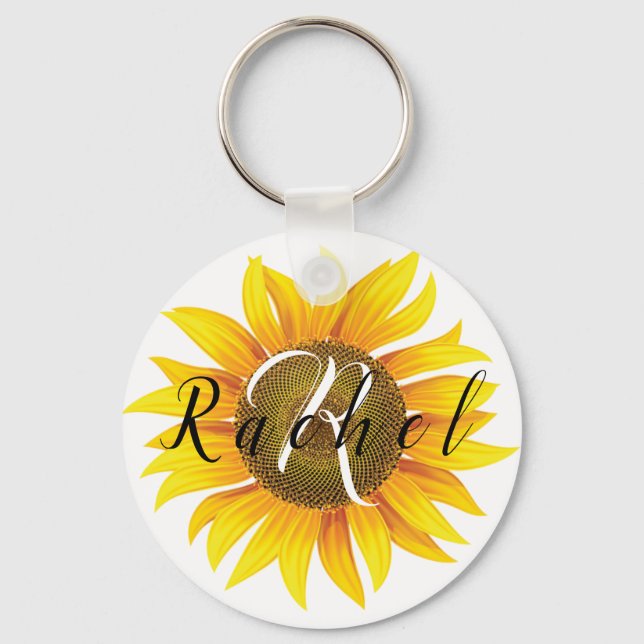 Llavero Girasol personalizado (Anverso)