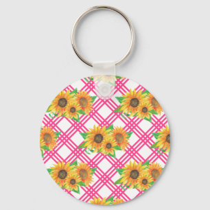 Llavero Girasol rosa