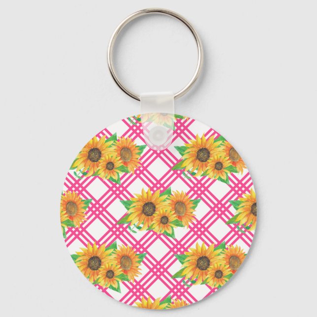 Llavero Girasol rosa (Anverso)