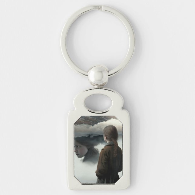 Llavero Girl with clouds (Anverso)