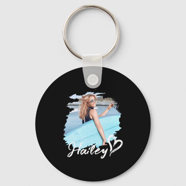 Llavero Girlfriend Nge Heart Simple Modern Cool Photo  (Anverso)