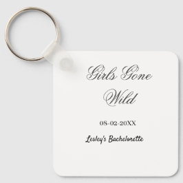 Llavero Girls Gone wild Bachelorette party name date bride