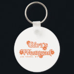 Llavero Girls Weekend Retro Modern Bachelorette Party<br><div class="desc">This keychain accessory makes the perfect favor or gift at your next retro Girls' weekend getaway trip. Features a 70's inspired groovy orange daisy design and a trendy and retro-modern inspired font. Easily customize with your city and state in the personalization option above.</div>