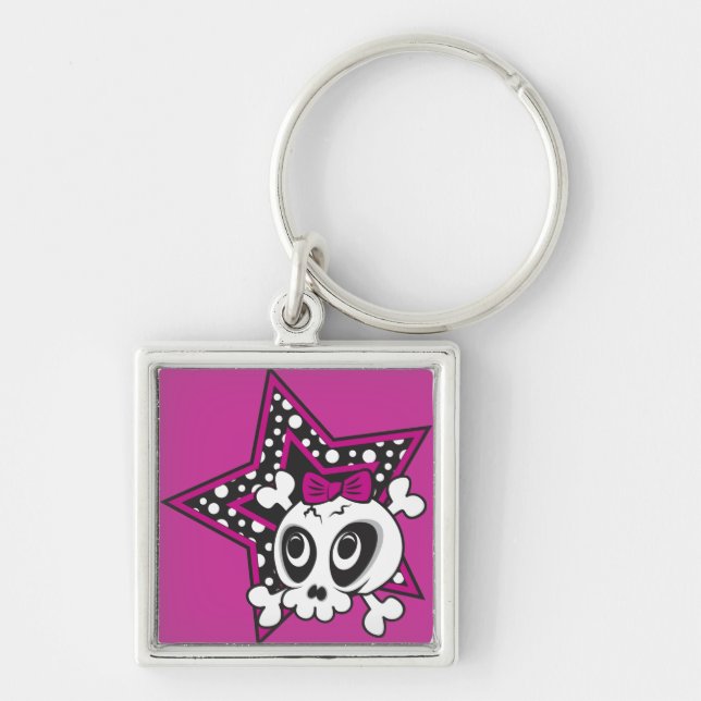 Llavero Girly Emo Skull (Frente)