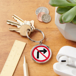 Llavero Giro derecho prohibido | Keychain Premium