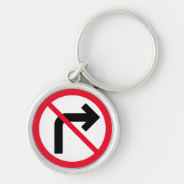 Llavero Giro derecho prohibido | Keychain Premium