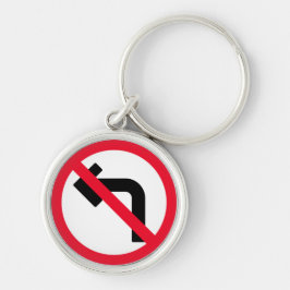 Llavero Giro izquierdo prohibido | Keychain Premium