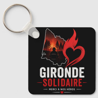 Llavero Gironde Solidaire-Hommage aux Pompiers- porte clés