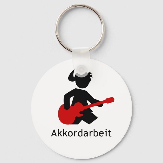 Llavero Gitarrengöttin "Akkordarbeit" von Emma Shirt (Anverso)