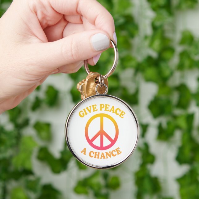 Llavero 'Give Peace a Chance' Keychain (Mano)
