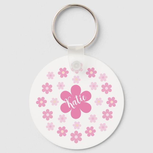 Llavero  Glam- Flor de Rosa- (Reverso )