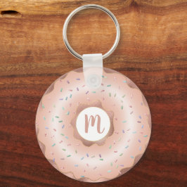 Llavero Glam guion de Relieve metalizado dorado rosa rosad