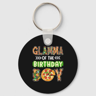 Llavero Glamma del cumpleaños del chico amante de la pizza