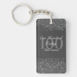 Llavero Glamoroso keychain personalizado de cumpleaños 100