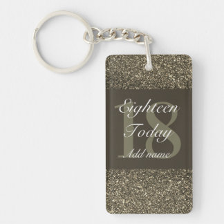 Llavero Glamoroso keychain personalizado de cumpleaños 18