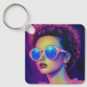 Llavero Glamour Neon Galaxy