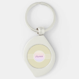 Llavero Glamour Retro Personalizado Dorado Brillante y Ópa