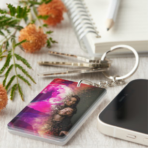 Llavero Glamuroso Mejor Amantes de la Historia Floral Foto
