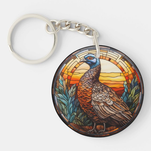 Llavero Glass dulce Sed Pheasant Hen (Frente)