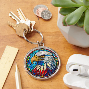 Llavero Glass Patriótico Bald Eagle Seted