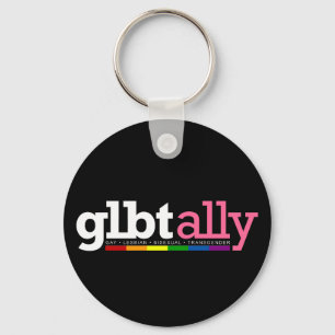Llavero GLBT Ally Black Keychain