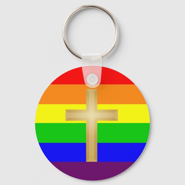 Llavero GLBT Orgullo Cristiano (Anverso)