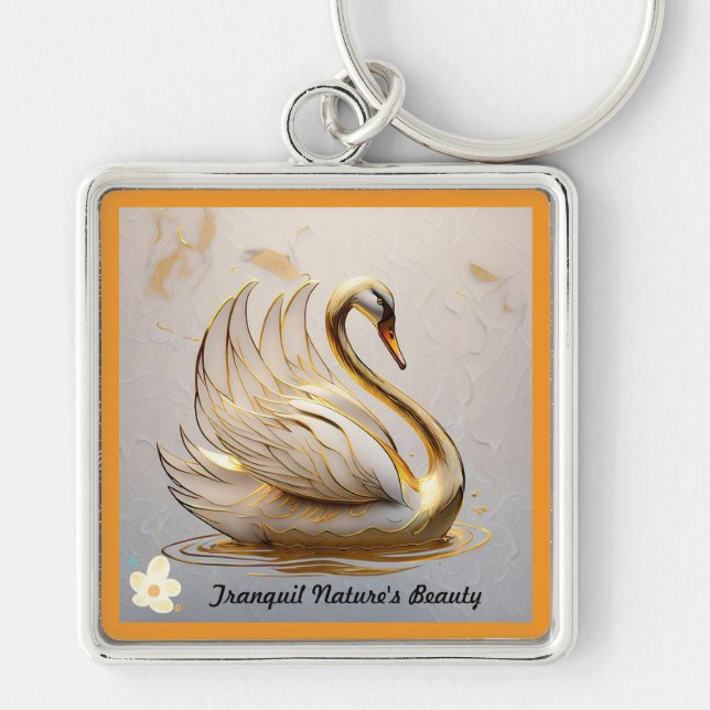Llavero "Glide suave de cisne majestuoso" (Frente)