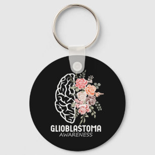 Llavero Glioblastoma Conciencia Cerebro Arte Floral Concie