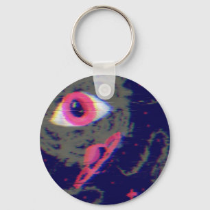 Llavero Glitch Aesthetic Horror Doodle Keychain