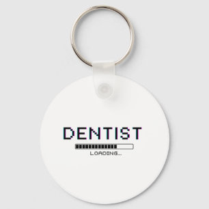Llavero Glitch de carga de dentista Humor de píxeles