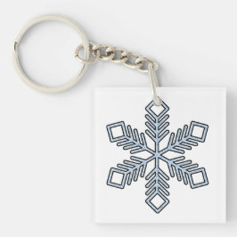 Llavero Glitter Snowflake - Baby Blue Branches