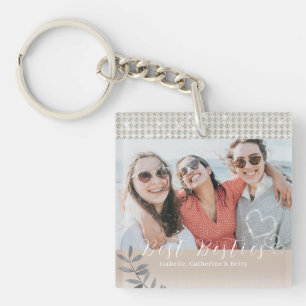 Llavero Glittering Hearts Besties Photo