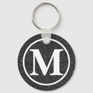 Llavero Glitz BB monogramado negro