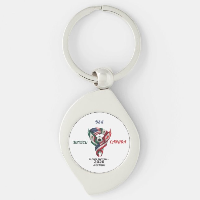 Llavero Global Football 2026 Keychain| Mexico USA Canada  (Anverso)