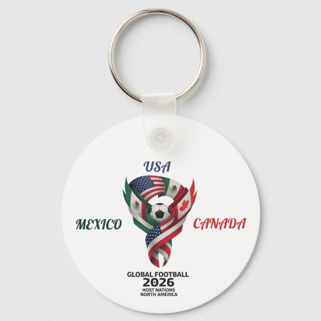 Llavero Global Football 2026 Keychain| Mexico USA Canada  (Anverso)