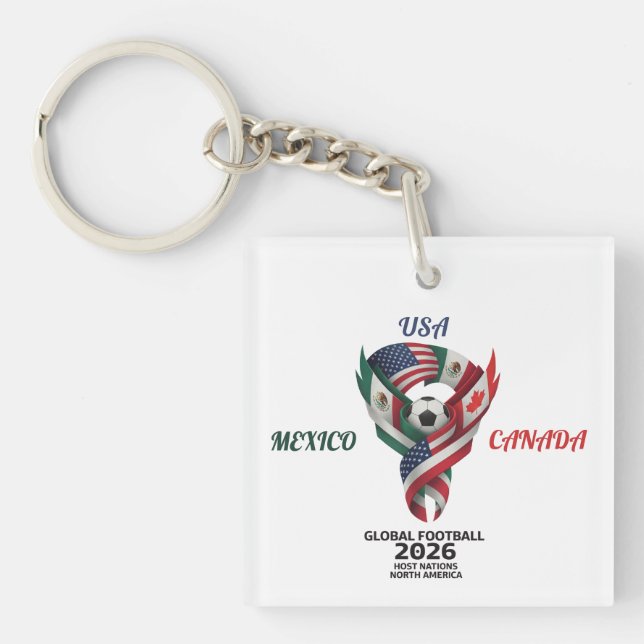 Llavero Global Football 2026 Keychain| Mexico USA Canada  (Frente)