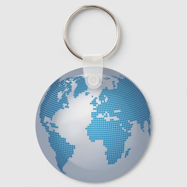 Llavero Globe azul y gris (Anverso)