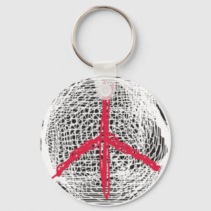 Llavero Globe de la Paz no guerra no lucha no violencia am