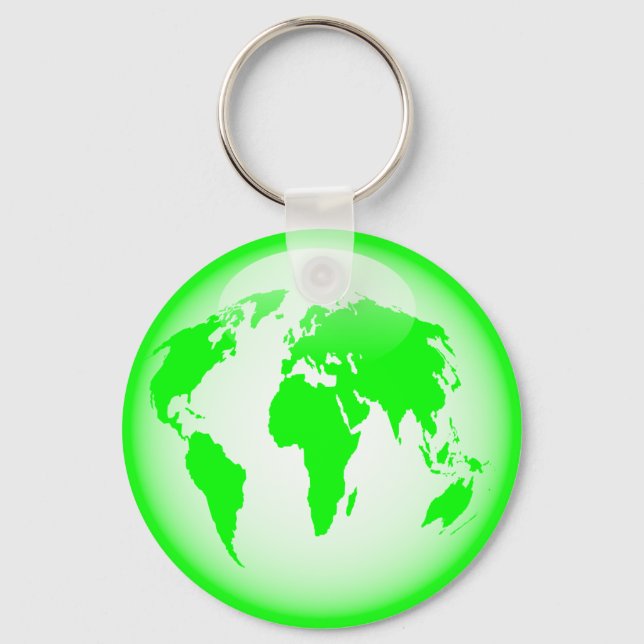 Llavero Globe verde brillante (Anverso)