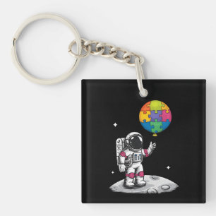 Llavero Globo de astronauta autista Conciencia del espacio