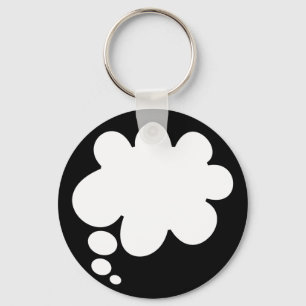 Llavero Globo de mensajes de humor en blanco Personalizado