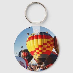 Llavero Globo del aire caliente - hinchando