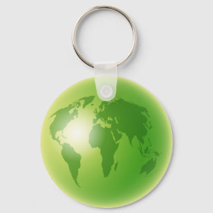 Llavero Globo del Mundo Verde