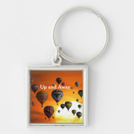 Llavero Globos de aire caliente en vuelo