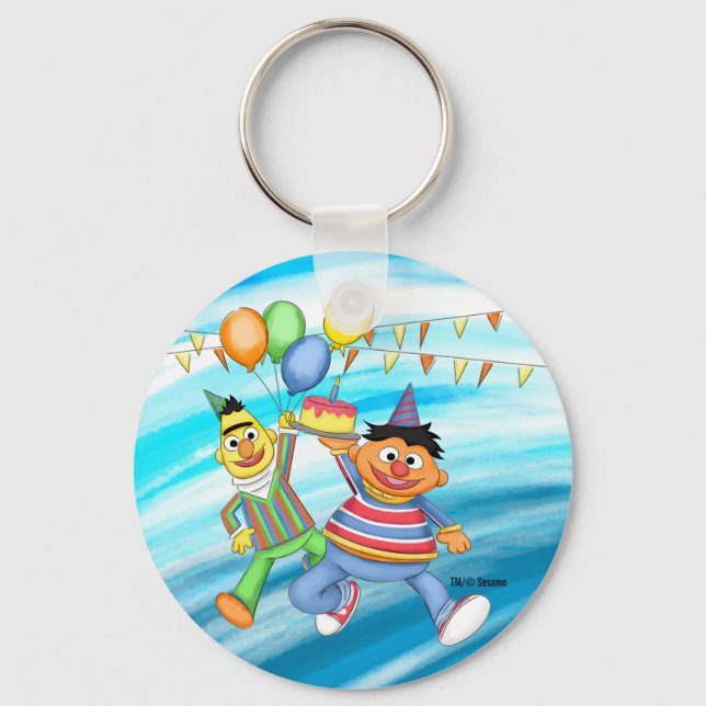Llavero Globos de Bert y Ernie Birthday (Anverso)