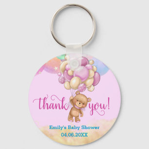 Llavero Globos de Osito de Peluche Arcoíris Gracias Baby S