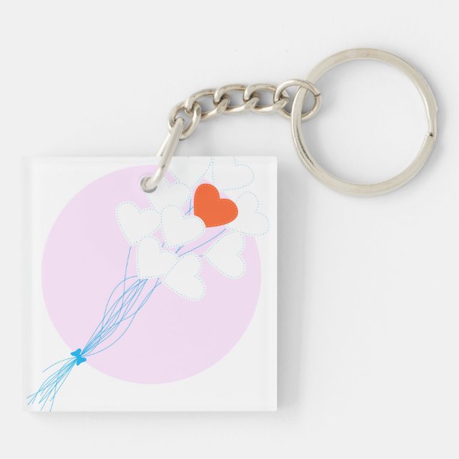 Llavero Globos del corazón (Atrás)