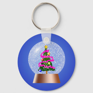 Llavero Glóbulo de nieve de árbol de Navidad