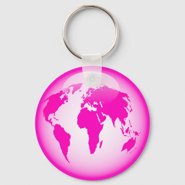 Llavero Glóbulo rosa brillante (Anverso)