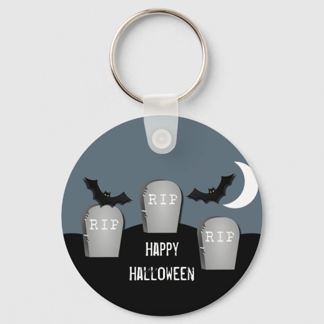 Llavero Gloomy Graveyard Halloween Keychain (Anverso)
